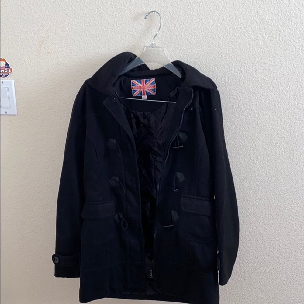 Black Peacoat w/ Hood